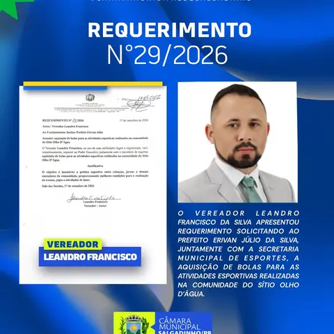 📜 REQUERIMENTO APRESENTADO!