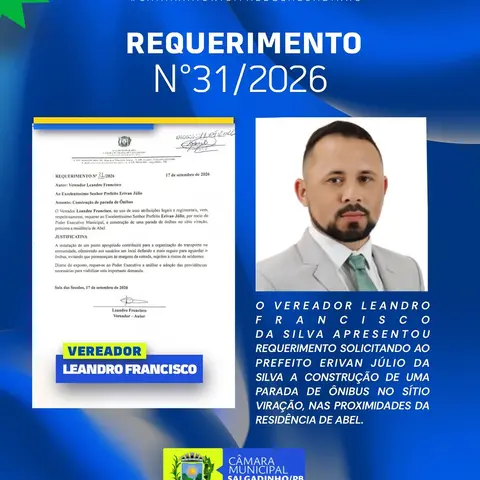 📜 REQUERIMENTO APRESENTADO!