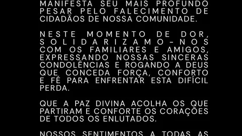 Câmara de Salgadinho Lamenta Falecimentos e Presta Solidariedade