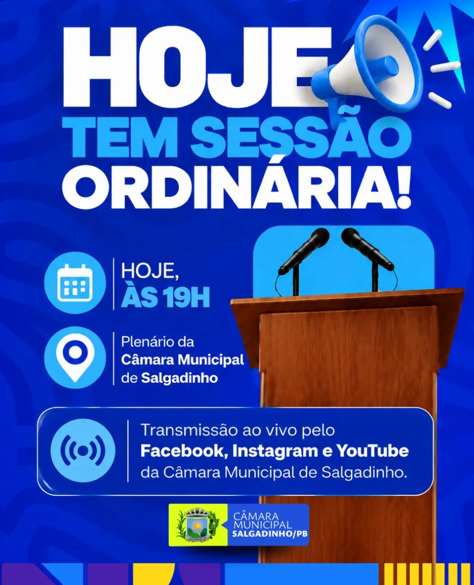 Câmara de Salgadinho realiza Sessão Ordinária nesta quinta