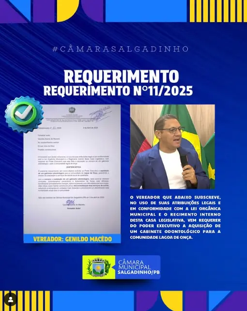 REQUERIMENTO APRESENTADO!