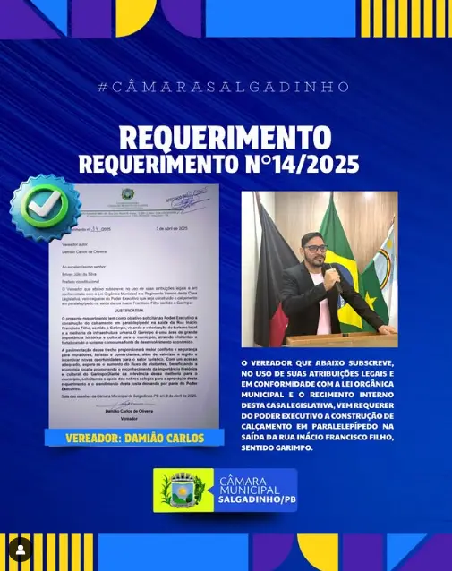 REQUERIMENTO APRESENTADO!