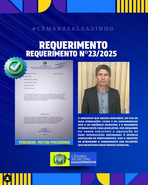 REQUERIMENTO APRESENTADO!