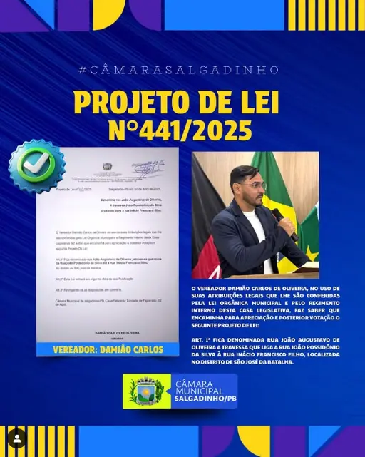 PROJETO DE LEI APRESENTADO!