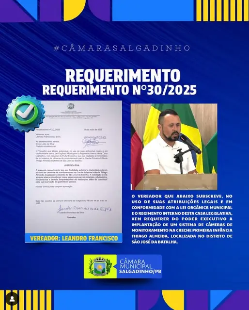 REQUERIMENTO APRESENTADO!