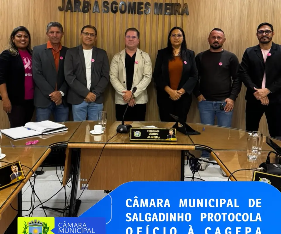 Câmara de Salgadinho protocola ofício à Cagepa sobre abastecimento de água