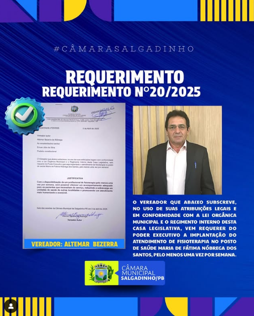 REQUERIMENTO APRESENTADO!