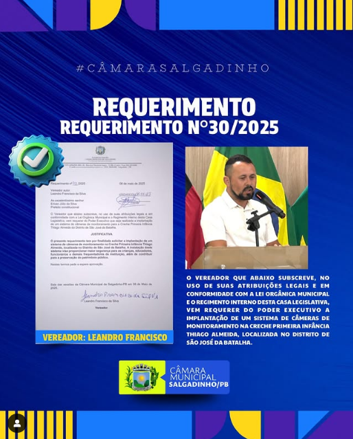REQUERIMENTO APRESENTADO!