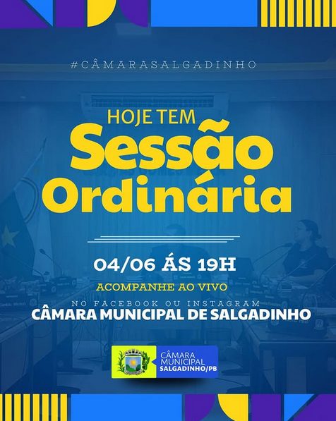 Câmara Municipal de Salgadinho realiza Sessão Ordinária nesta quinta-feira (04)