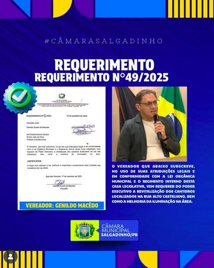 REQUERIMENTO APRESENTADO!
